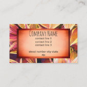 Naturkunde Blätter Terracotta-Farben doppelseitig Visitenkarte (Rückseite)