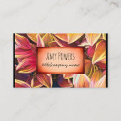 Naturkunde Blätter Terracotta-Farben doppelseitig Visitenkarte (Vorderseite)