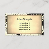 Naturkunde Visitenkartenfotografie Visitenkarte (Rückseite)