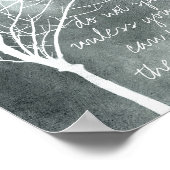 Naturkundeposter-Zitat spricht nicht Zen-Sprichwor Poster (Ecke)