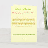 Naturkunst: Beartown Staat Forest - Zitat im Inner Karte (Rückseite)