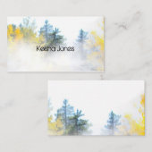 Naturkunst Bergkiefern im Nebelgebirge Visitenkarte (Vorne/Hinten)