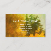 Naturkunst Gelbe Aspen-Herbstfarben Visitenkarte (Rückseite)