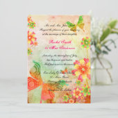 Naturkunst Hochzeitsfeiern Einladung (Stehend Vorderseite)