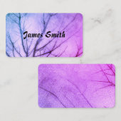 Naturkunstblau und lila Baum Visitenkarte (Vorne/Hinten)