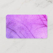 Naturkunstblau und lila Baum Visitenkarte (Rückseite)
