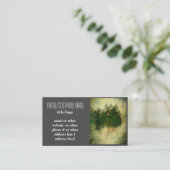 Naturkunstkiefern auf grau-weiß visitenkarte (Stehend Vorderseite)