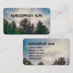 Naturkunstkiefernbäume Blauer Himmel Visitenkarte