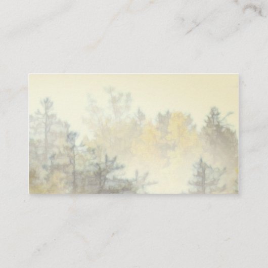 Naturkunstnebel auf Bergkiefern Visitenkarte (Rückseite)