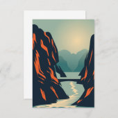 Naturlandschaft Dankeskarte (Vorne/Hinten)