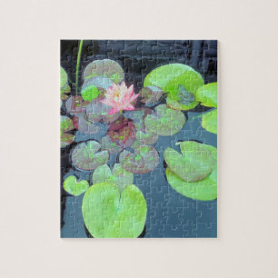 Naturlandschaft - Frosch und Lilienpolster Puzzle