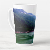 Naturlandschaft Grüner See, Berg und Bäume Milchtasse (Linke Ecke)