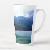 Naturlandschaft Grüner See, Berg und Bäume Milchtasse (Rechts)