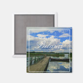 Naturlandschaft Himmelssee Weißrussland Magnet (Vorderseite/Rückseite)