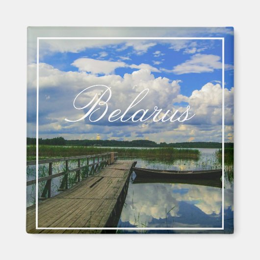 Naturlandschaft Himmelssee Weißrussland Magnet (Vorne)