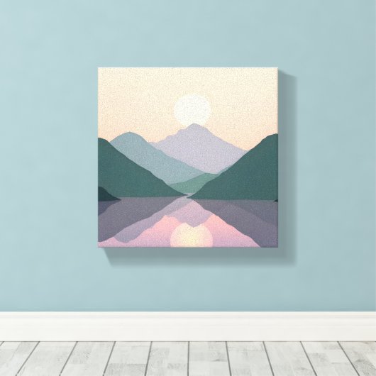 Naturlandschaft Illustration Canvas Print Leinwanddruck (Insitu (Holzboden))