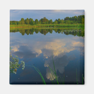 Naturlandschaft Landschaft Forest Lake Weißrusslan Magnet