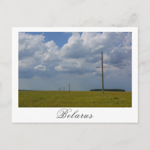 Naturlandschaft Landschaft Weizenfeld Weißrussland Postkarte