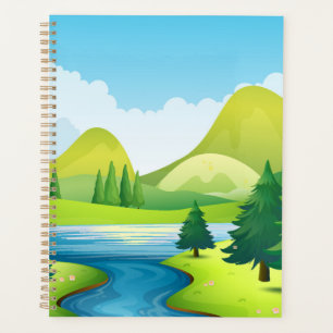 Naturlandschaft mit Fluss Planer