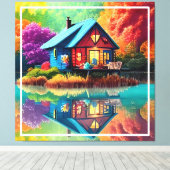 Naturlandschaft mit Herbst-38566 Leinwanddruck (Insitu (Holzboden))