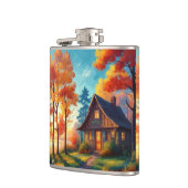 Naturlandschaft mit Hütte im Wald Flachmann (Links)