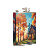 Naturlandschaft mit Hütte im Wald Flachmann (Rechts)