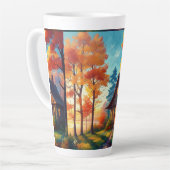 Naturlandschaft mit Hütte im Wald Milchtasse (Linke Ecke)