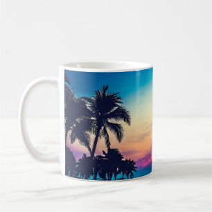 Naturlandschaft mit Palmen im Pool Kaffeetasse