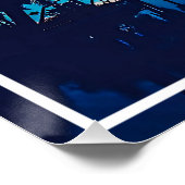 Naturlandschaft mit Palmen im Pool Poster (Ecke)