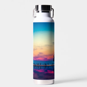 Naturlandschaft mit Pool Palmen-25925 Trinkflasche