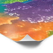 Naturlandschaft mit See, Hütte, Herbst Poster (Ecke)