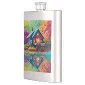 Naturlandschaft mit See und Herbst Flachmann (Links)