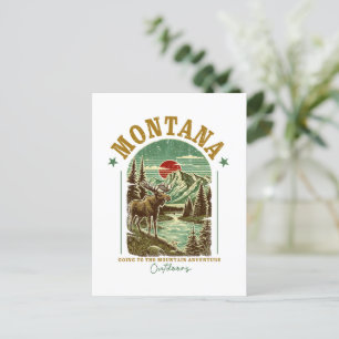 Naturlandschaft Montana - Wildnis, Berge, Fluss Postkarte