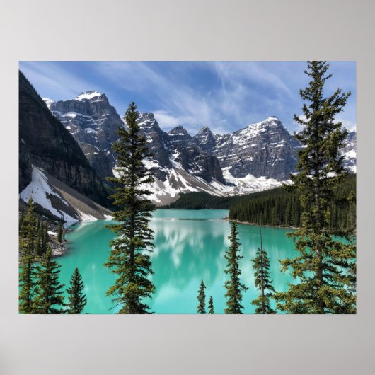 Naturlandschaft Moraine Lake, Alberta, Kanada Poster (Vorne)