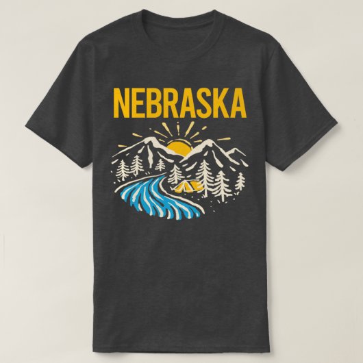 Naturlandschaft Nebraska T-Shirt (Design vorne)