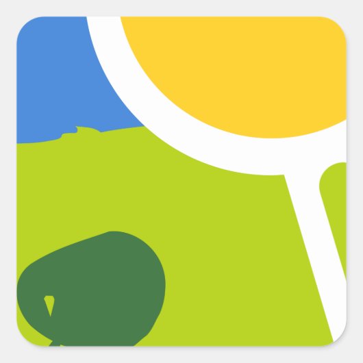 Naturlandschaft Quadratischer Aufkleber (Vorderseite)
