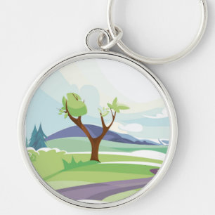 Naturlandschaft Schlüsselanhänger
