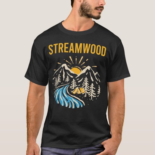 Naturlandschaft Streamwood T-Shirt (Vorderseite)