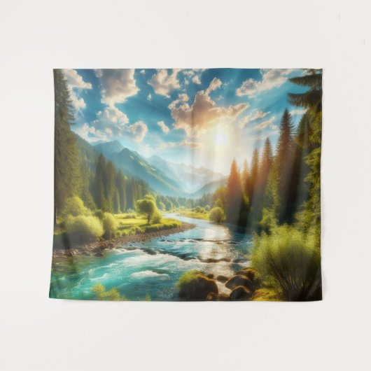 Naturlandschaft Wandteppich (Vorderseite (Horizontal))