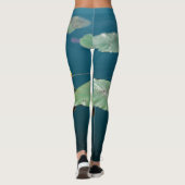 Naturlandschaft Wasserlilie Blätter Pond River Leg Leggings (Rückseite)