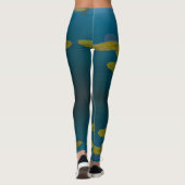 Naturlandschaft Wasserlilie Blätter Pond River Leggings (Rückseite)
