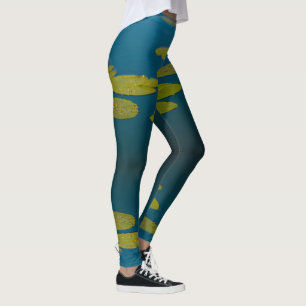 Naturlandschaft Wasserlilie Blätter Pond River Leggings