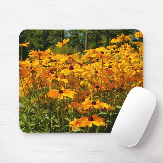 Naturlandschaft, Wildblumen, goldgelbe Blumen, Mousepad (Mit Mouse)