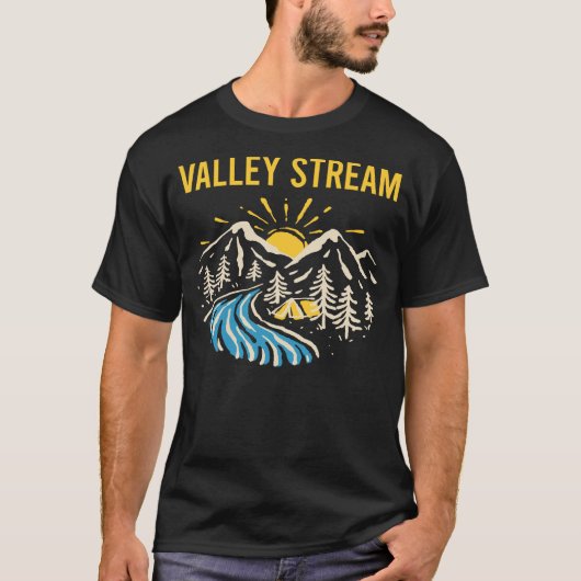 Naturlandschaftstau T-Shirt (Vorderseite)
