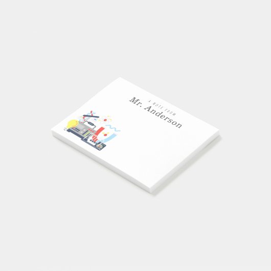 Naturlehrer Physik Post-it Klebezettel (angewinkelt)