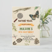 Naturlehrpfad - Einladung zum Geburtstag (Stehend Vorderseite)
