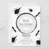 Naturlehrpfad Insektenschmetterling Geburtstag Einladung (Vorderseite)