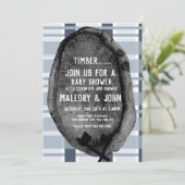 Naturlehrpfad Wälder Abenteuer Lumbarjack Blau Einladung (Stehend Vorderseite)