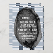 Naturlehrpfad Wälder Abenteuer Lumbarjack Blau Einladung (Vorne/Hinten)