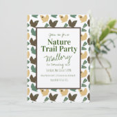 Naturlehrpfad Wälder Butterfly Geburtstag Rustikal Einladung (Stehend Vorderseite)